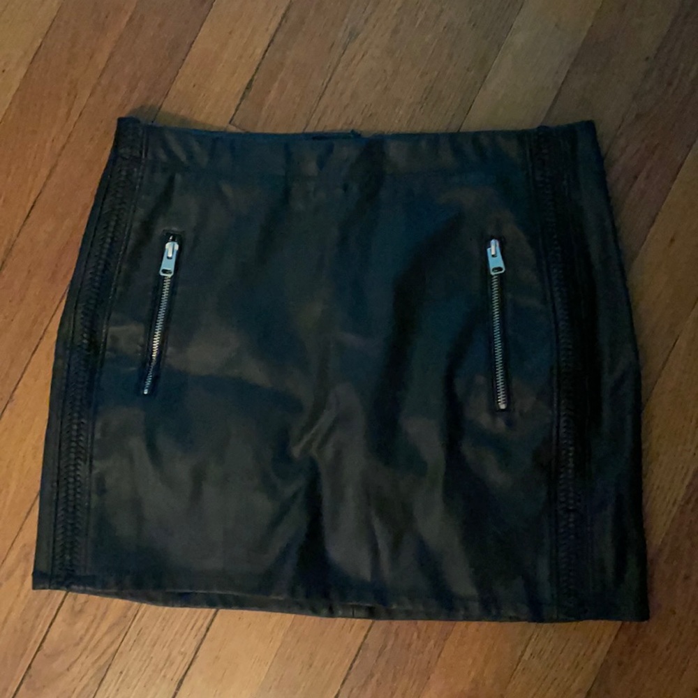 Black pleather skirt